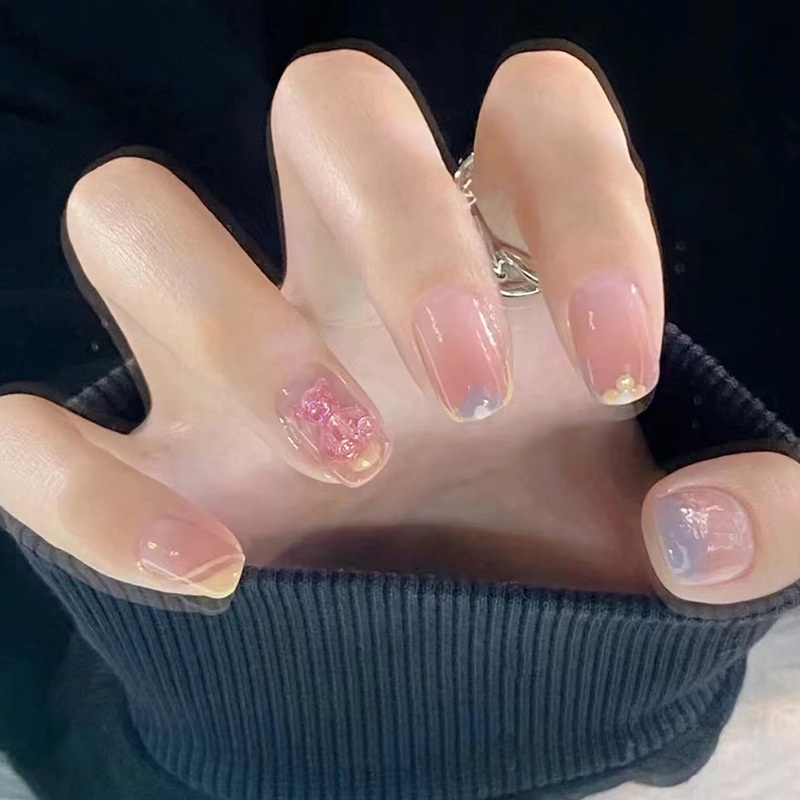 24pcs / Kotak Kuku Palsu Full Cover Z323 Untuk Dekorasi Nail Art