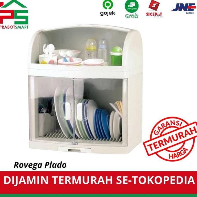 Rak Piring Plado Tutup Kaca (Mika) Dcb 2560 Rovega Rismayolashop