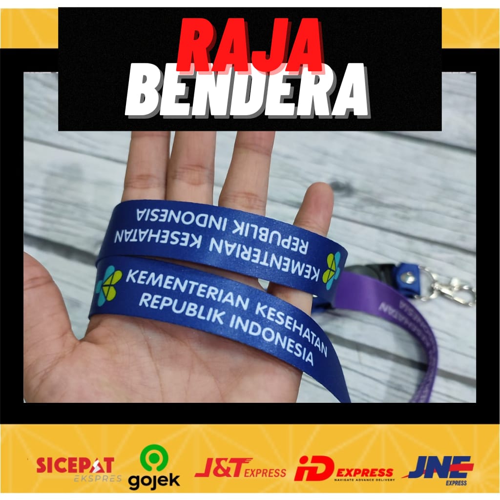 

Lanyard Kementerian Kesehatan Republik Indonesia / Lanyard Nametag / Lanyard Kementerian Kesehatan / Surabaya