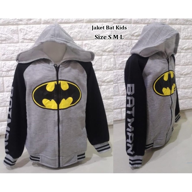 Jaket Kids Bat/Jaket Hoodie Anak Termurah/Jaket Sleting Anak Motif Kartun/Sweater Anak bahan Premium
