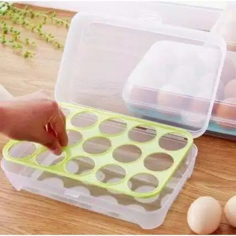 BOX TELUR / TEMPAT TELUR PLASTIK 15 LUBANG