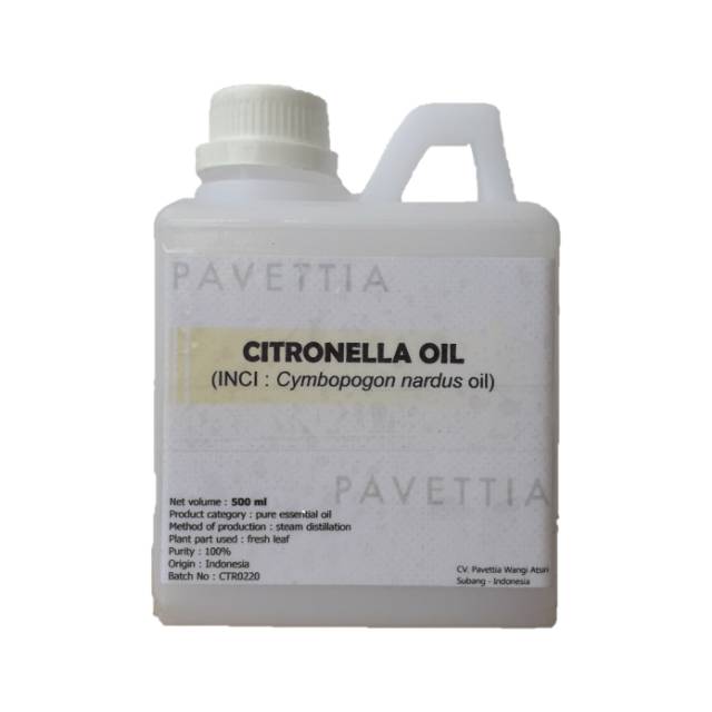 500 ml - Citronella oil /minyak atsiri sereh wangi (Cymbopogon nardus/winterianus) - kemasan jerigen