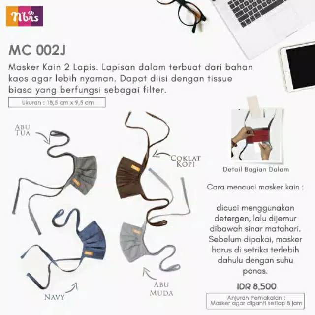 Masker kain Nibras MC 002J