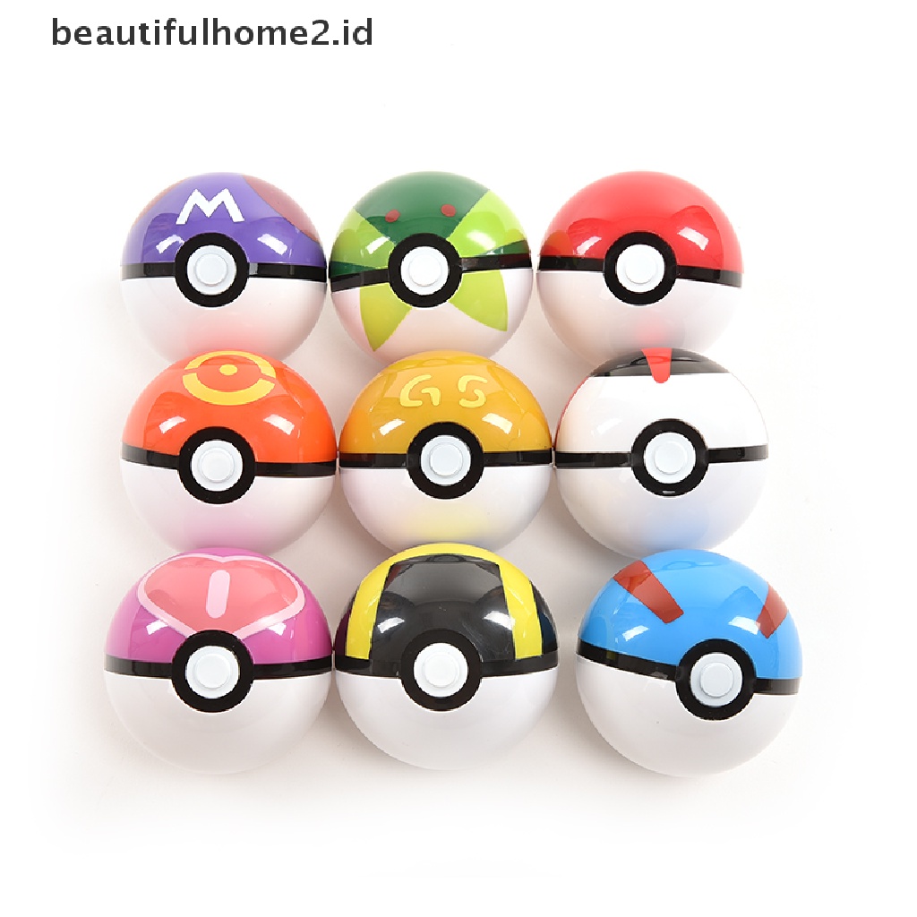 (Beautifulhome2.Id) 1pc Mainan Bola Pokemon Bahan Plastik Untuk Anak-Anak