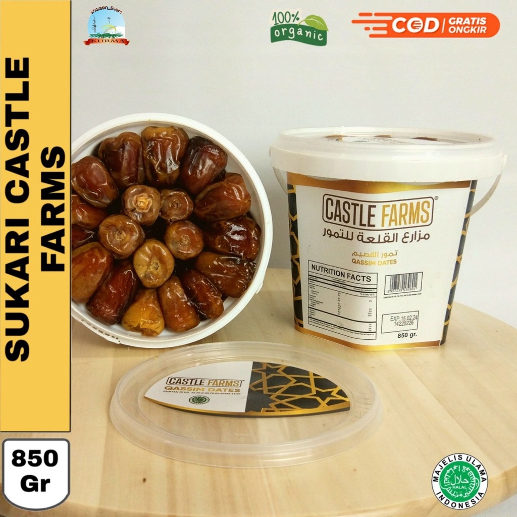 Kurma sukari ember 850 gram Premium best quality Castle farm