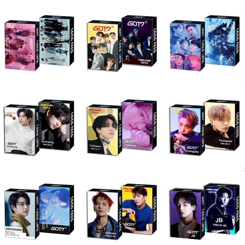 30 Pcs / box Kartu Foto Lomo Album Got7 JB JinYoung Jackson