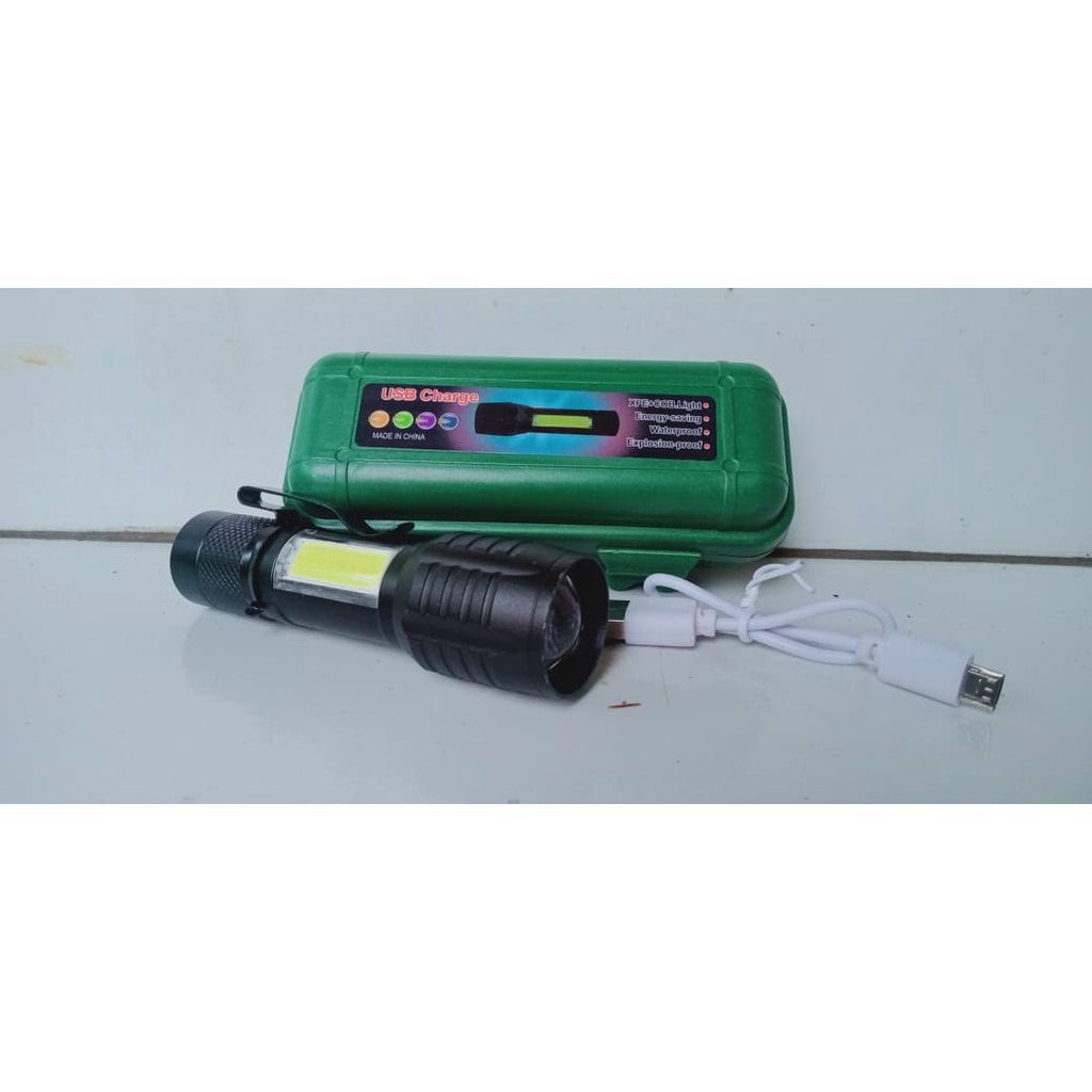 Senter USB Kecil Emergency Senter Swat Mini Zoom / Senter Police LED TNI POLRI SECURITY