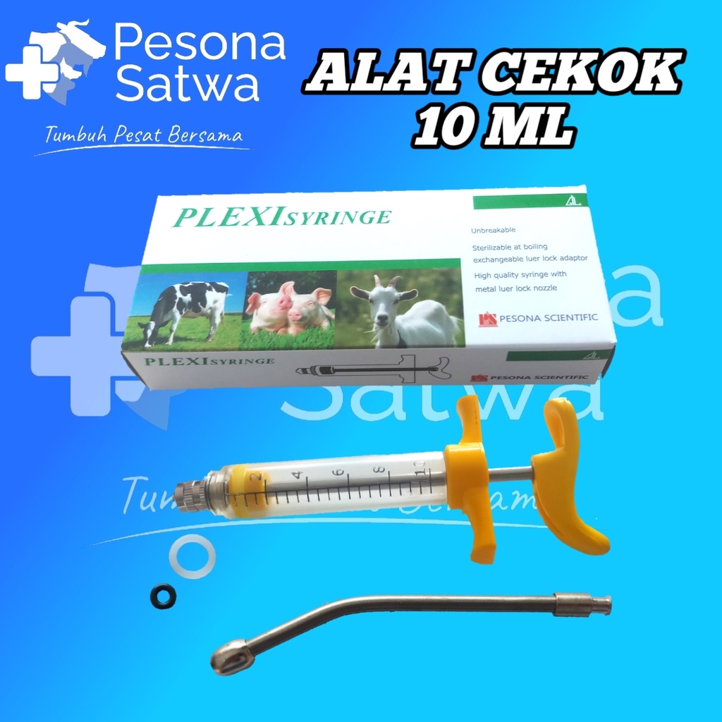 Alat Cekok 10ml -Spuit Mika Gil 10ml dengan Needle Drencher-