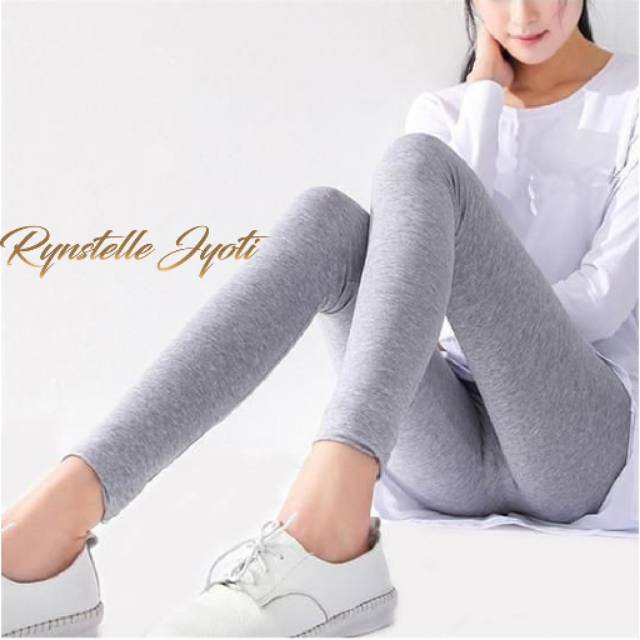 Legging Panjang Kaos soft Rayon Rynstelle uk.std, Jumbo dan Big Size /Celana Legging panjang kaos