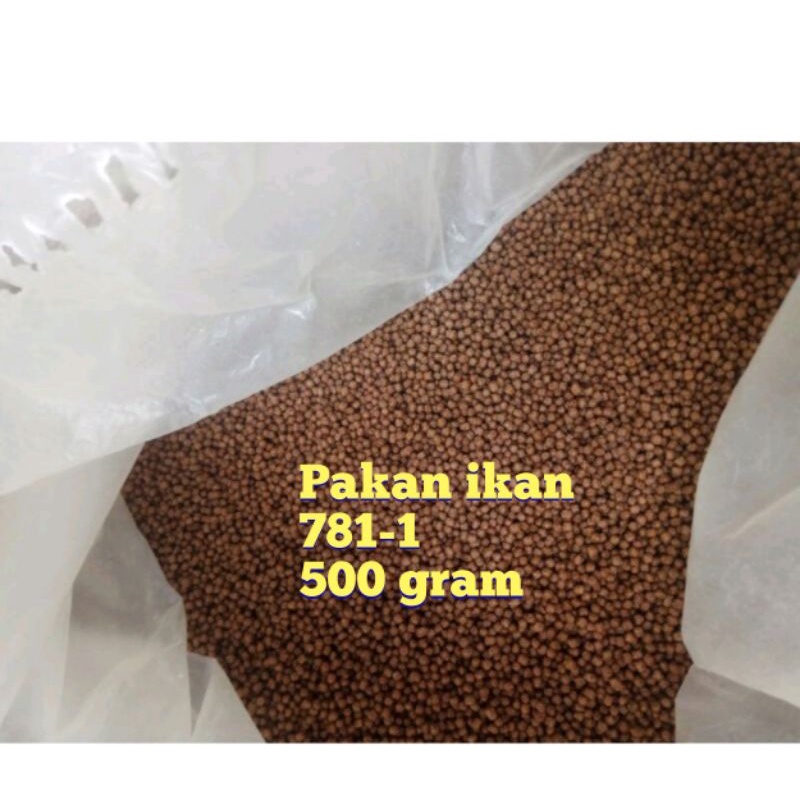 pelet 781-1 hi pro vite 500 gr pelet 781 - 1 pakan ikan kecil ikan mas nila mujair lele