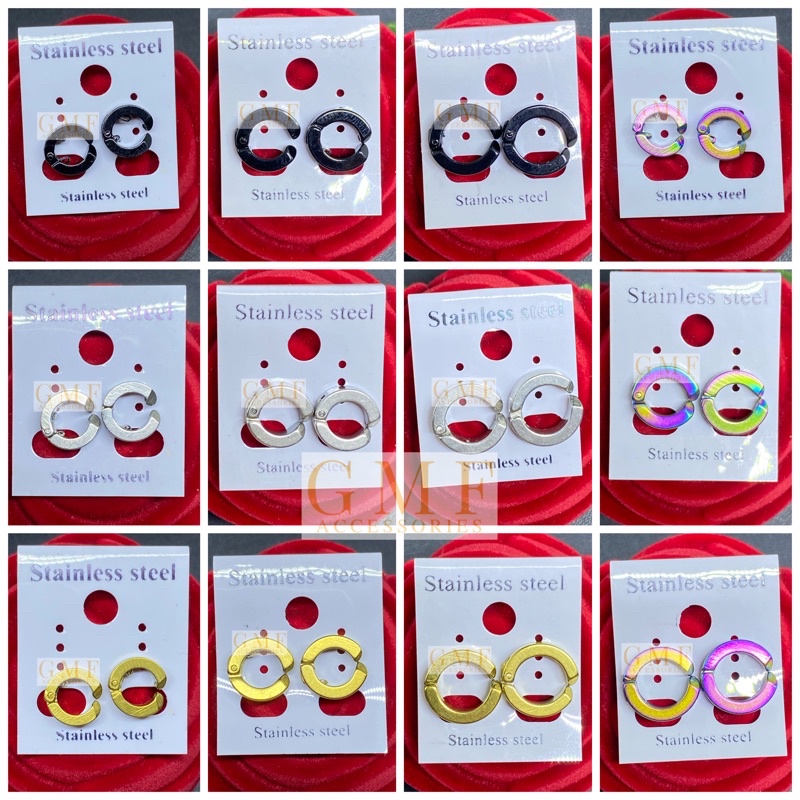 Anting Klip Titanium Anting Tanpa Melubangi Telinga Anti Karat Stainless Steel