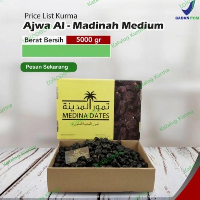 

KURMA AJWA PREMIUM MEDINA DATES 5KG DUS KUNING DFDFG3545