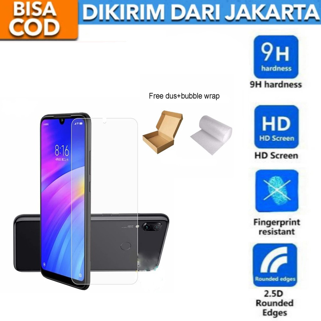 Xiaomi Redmi 7 Tempered Glass Screen Protector Anti Gores