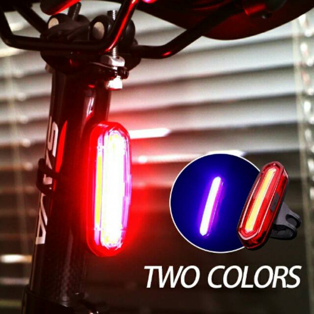 Lampu Sepeda USB Led / Lampu Belakang USB Charger / Tail Light USB Charger / USB Led 2 Warna