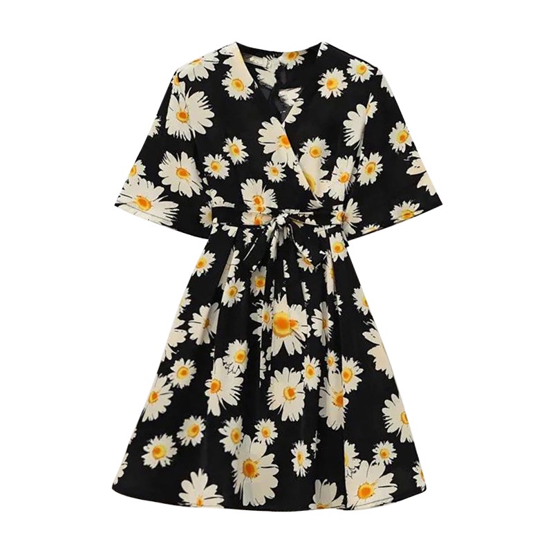 #Sisjuly# Setelan daisy baru wanita gaun sifon longgar dan tipis setelan dua potong gaya Barat