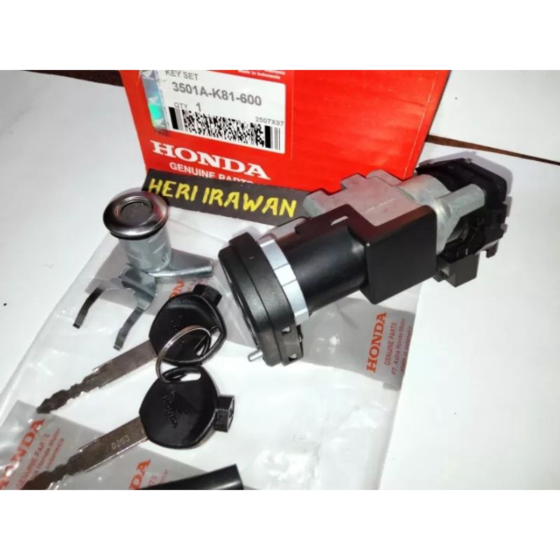 Kunci kontak set Honda Beat esp Beat street beat pop 2017-2018.Ori