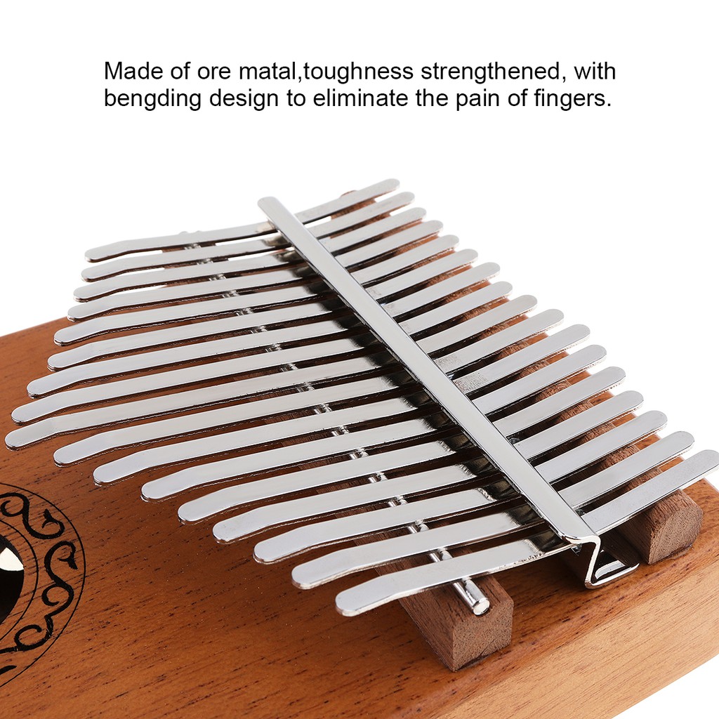 Kalimba Piano Jempol 17 Kunci Bahan Kayu Mahoni