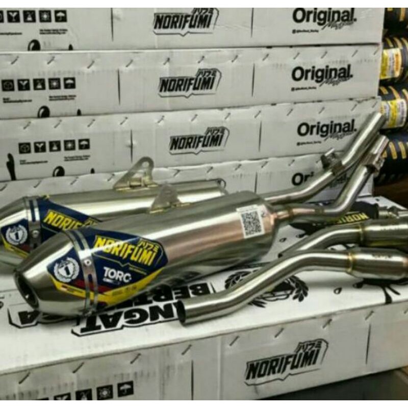 knalpot racing norifumi Torc honda crf150 original norifumi