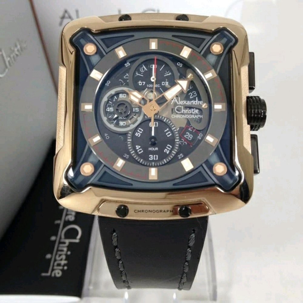 Jam Tangan Pria Alexandre Christie AC 3030  45x50mm xkipr Original