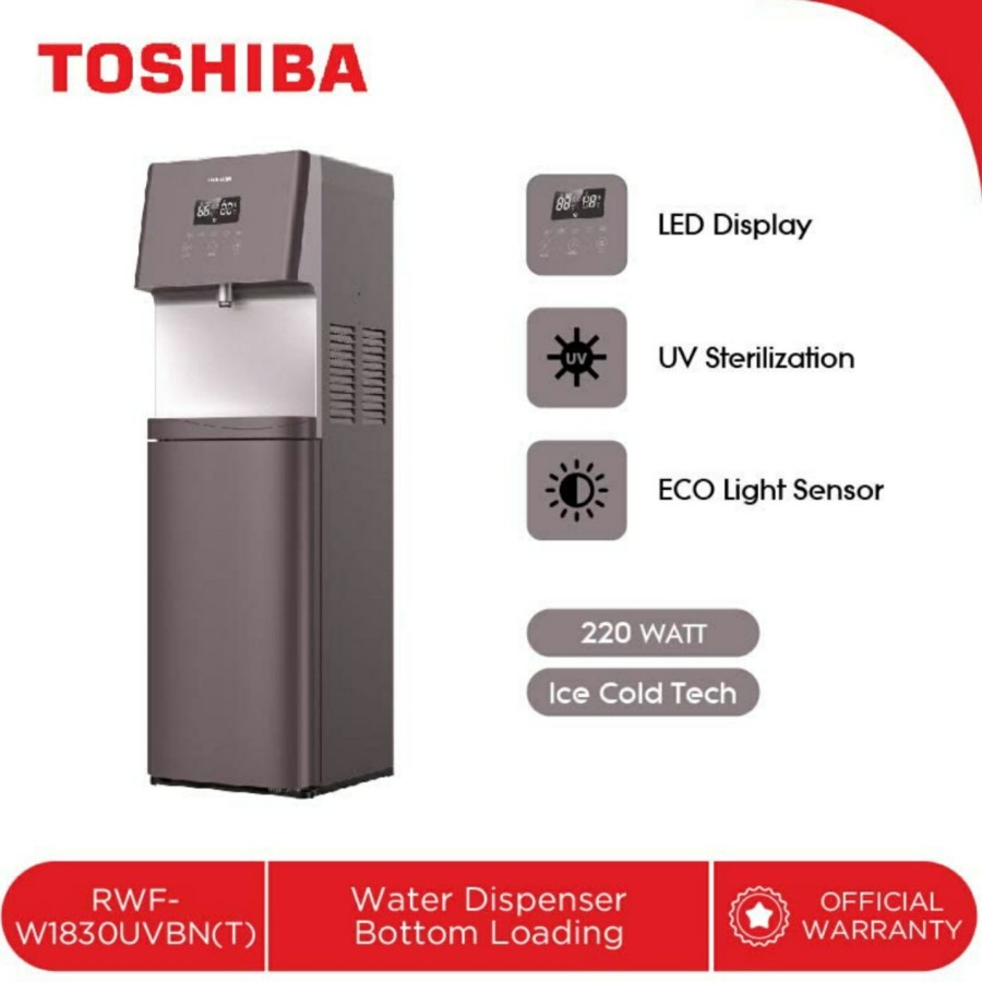 TOSHIBA Water Dispenser Galon Bawah UV Sterilization RWF-W1830UVBN / RWFW1830UVBN