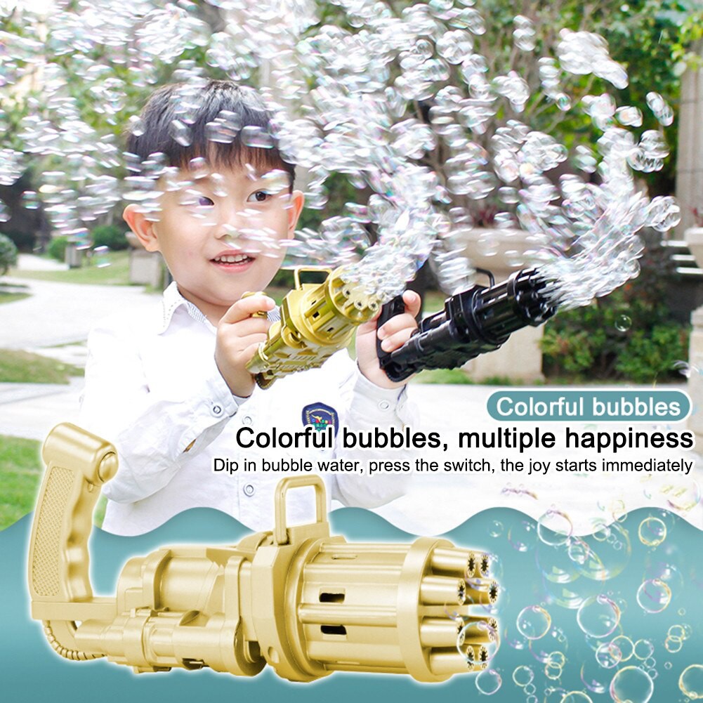 Mainan Anak Laki Pistol Gelembung Sabun Bubble Gun Machine Otomatis