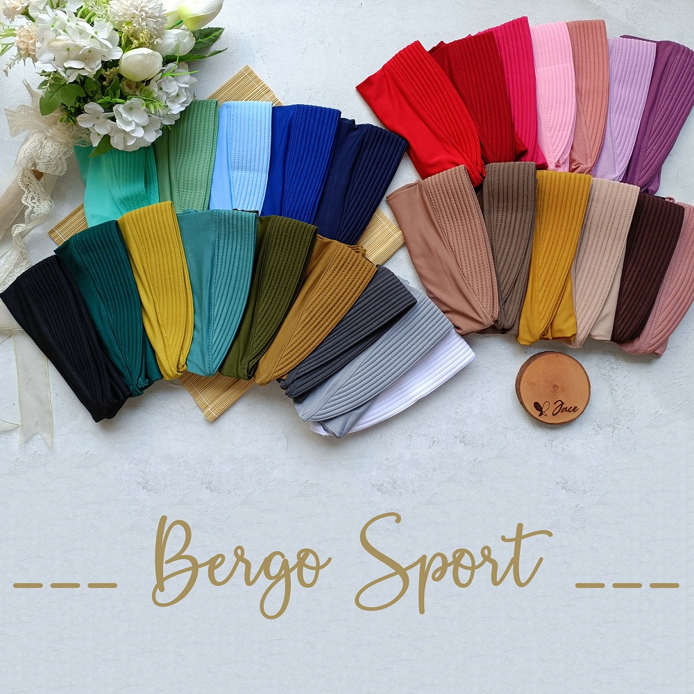 JACE BERGO SPORT Hijab Instant Olahraga Volly Sport Jersey Premium Jahit Tepi