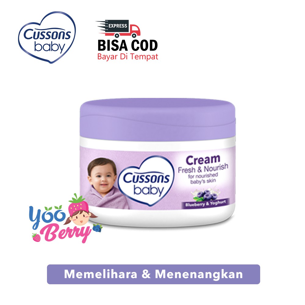 Cussons Baby Cream Losion Bayi Krim Bayi Blue Pink Purple 50 Gram 100 Gram Berry Mart