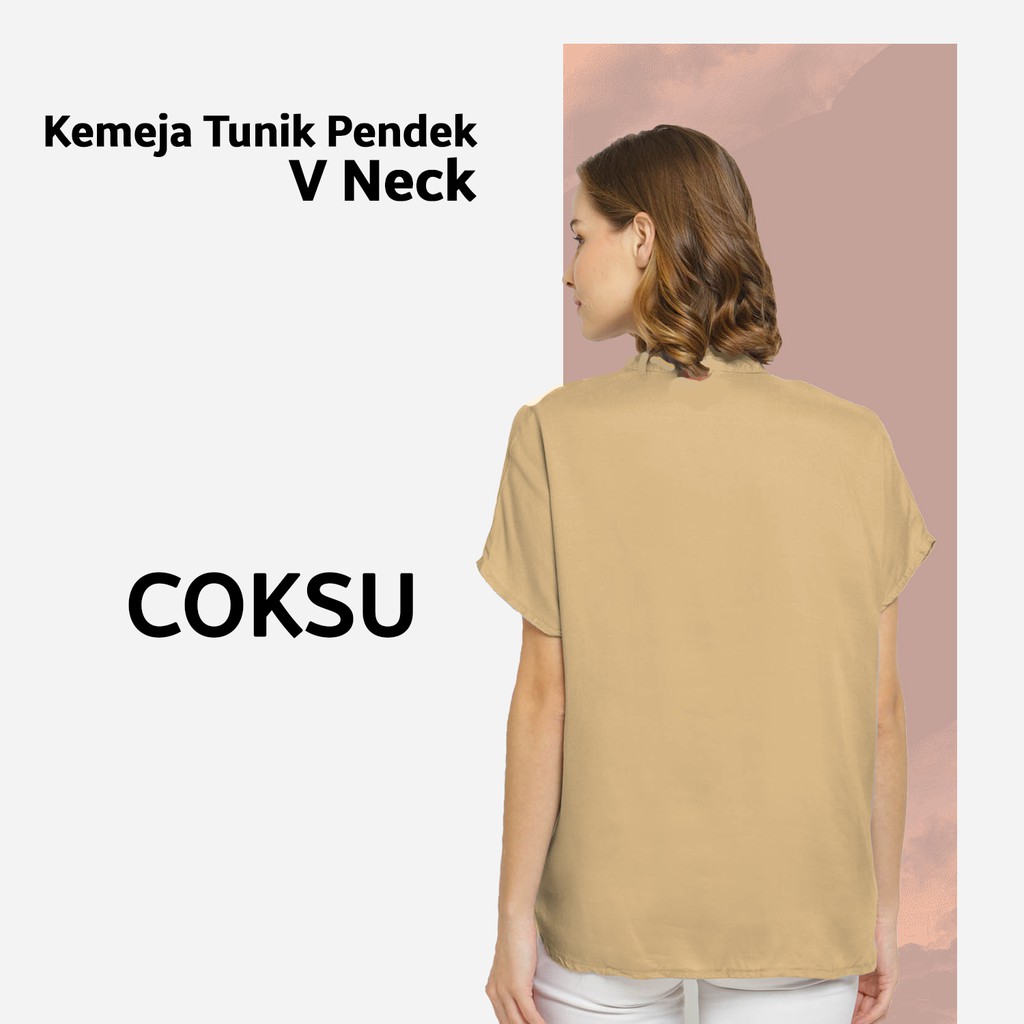 TUNIK V PENDEK FASHION WANITA-YELONIX