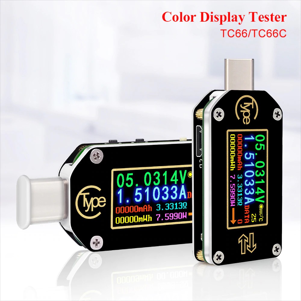 IMPORT Type-C PD Trigger USB Voltmeter Ammeter Voltage 2-way Measurement Current Meter Multimeter