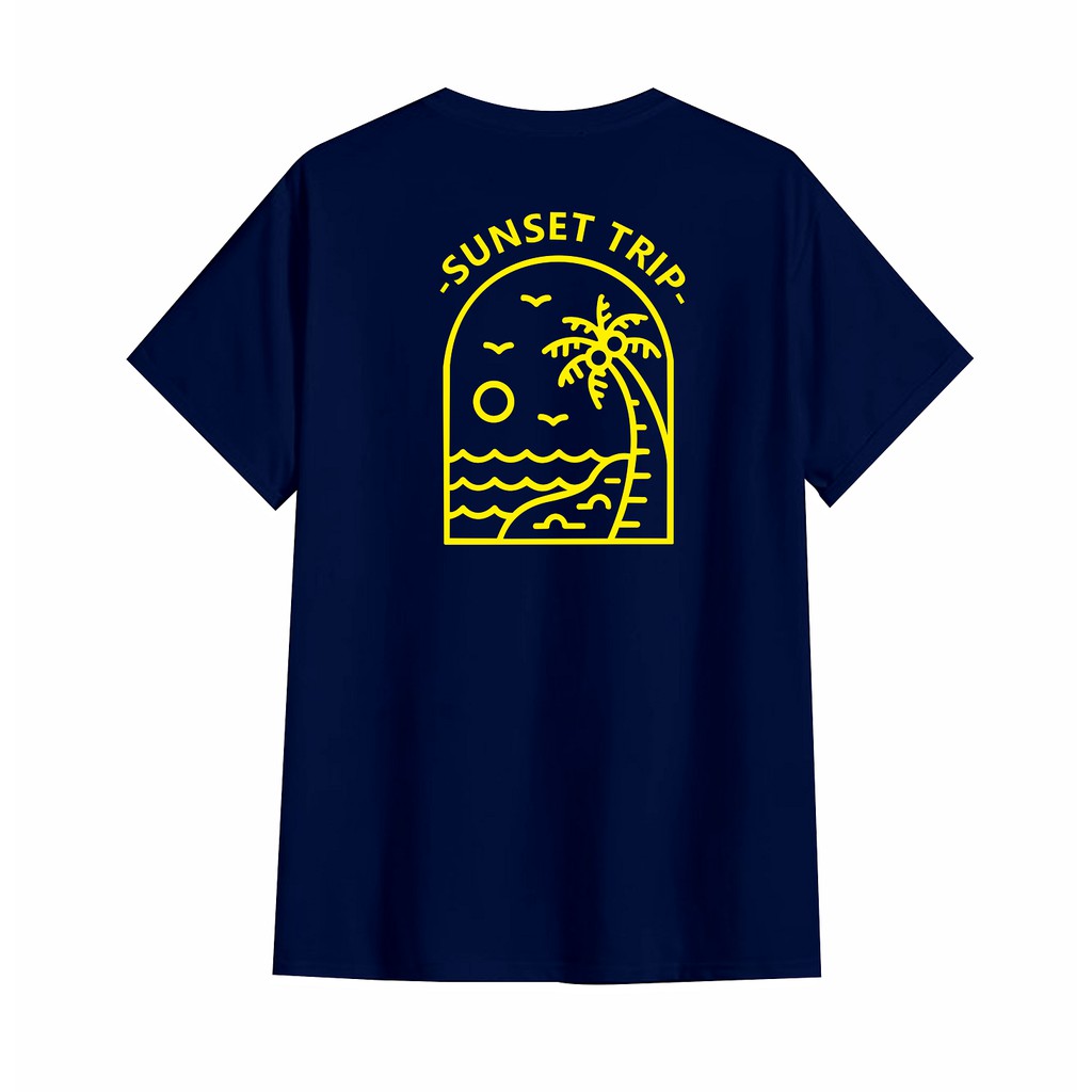 Kaos Skala Remaja Dan Dewasa Unisex Pria wanita Desain Sunset Trip [SKL=STRIP]
