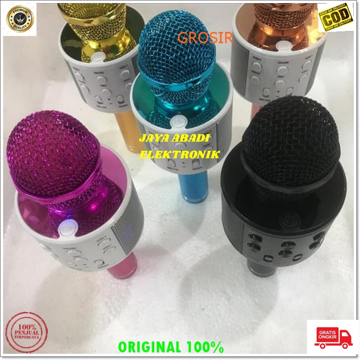 J122 MIC MIK BLUETOOTH MUSIK USB MP3 SMULE KARAOKE NARSIS ECHO MUSIC MICROPHONE VOCAL KTV CAS CASAN BLUETOTH MIK WIRELESS MAGIC KARAOKE NARSIS USB MP3 SMULE AUDIO WIRELESS ECHO LAMPU LED BISA ADA OUTPUTNYA UNTUK KE SPEAKER BESAR