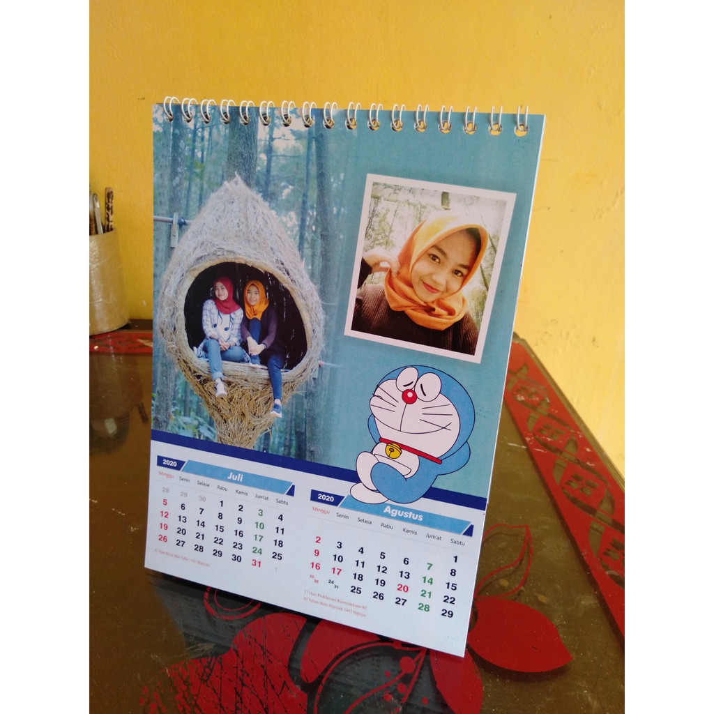 kalender meja potrait 6 lembar