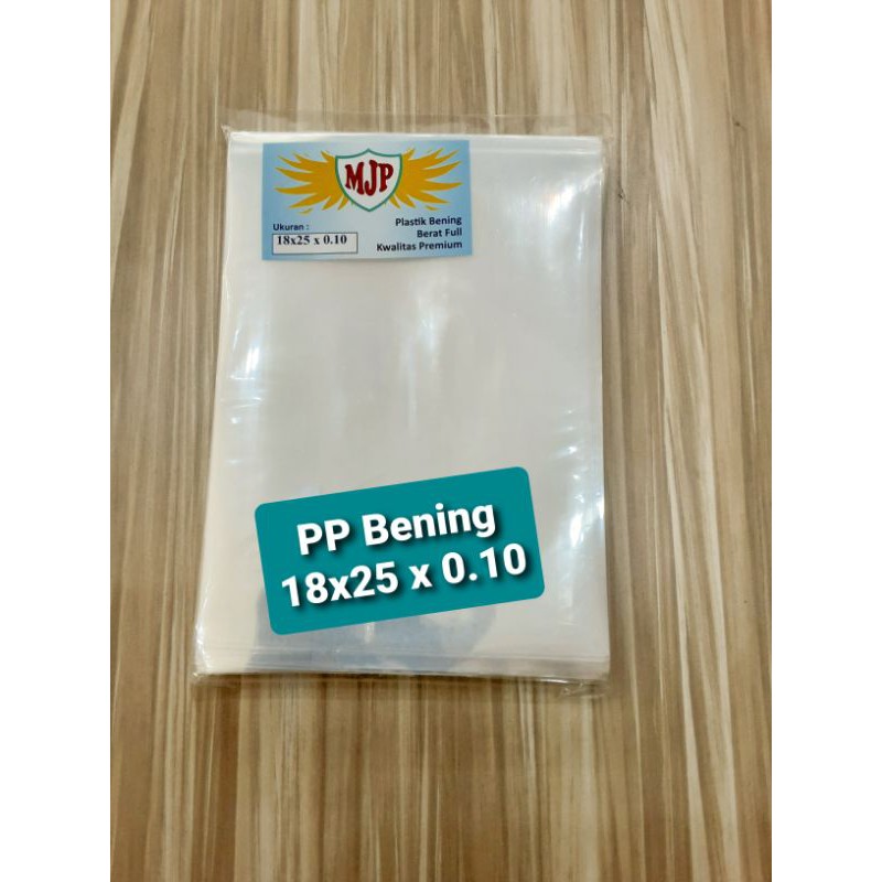 Plastik PP Bening MJP Tebal 010 Uk.18x25