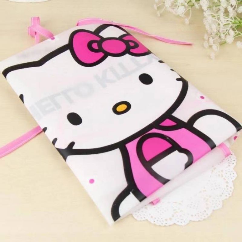 Celemek masak apron plastik anti air waterproof motif lucu gajah duck bebek hello kitty panda