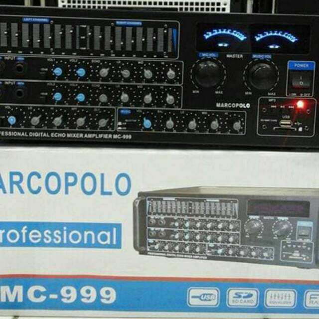 Power amplifier karaoke marcopolo mc 999usb/mp3