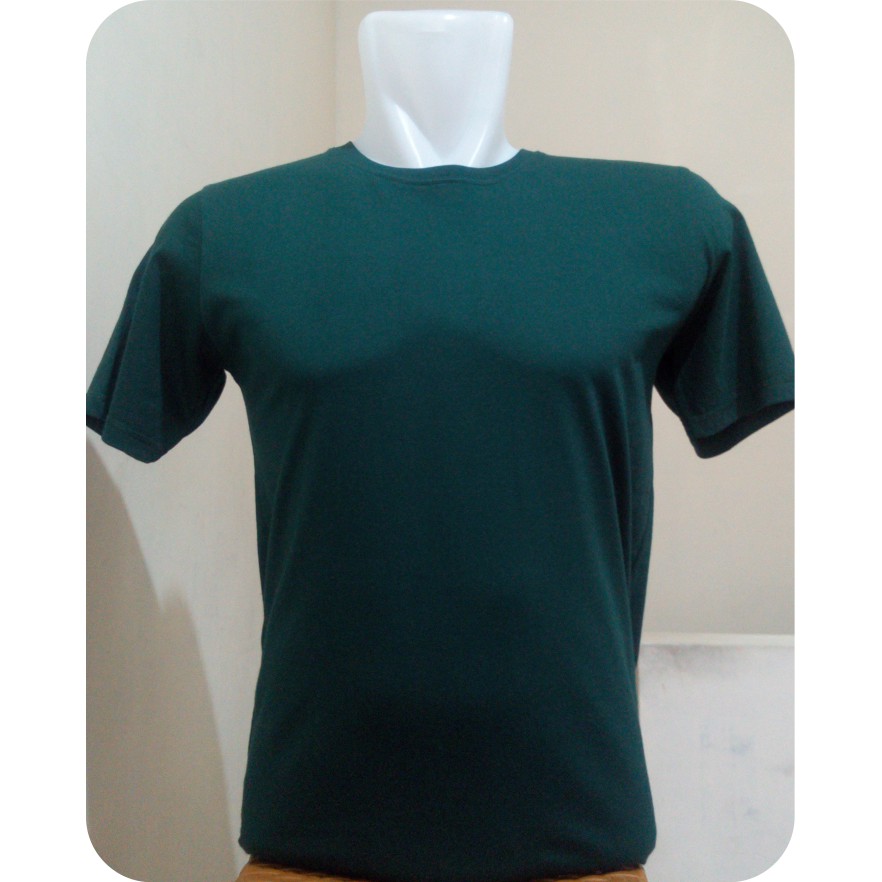 Kaos Polos Hijau Botol