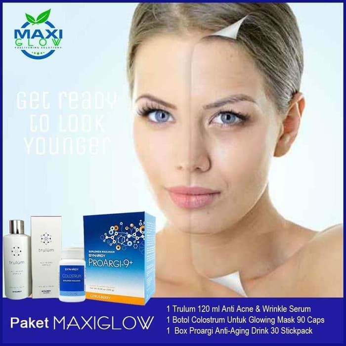 Terlaris  Pemutih Kulit Wajah Beauty Whitening Serum TRULUM MAXI GLOW