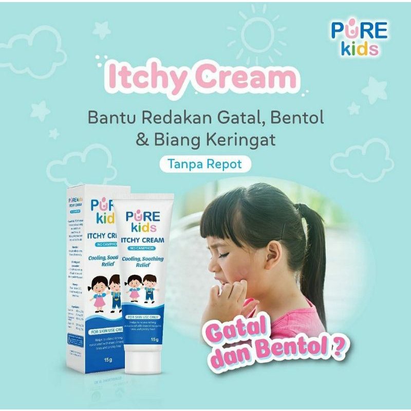 PURE KIDS Itchy Cream Krim Pereda Gatal Anak Krim Obat Gatal Anak