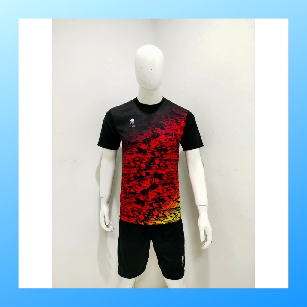 jersey futsal pria kaos sepak bola baju dan celana setelan wanita dewasa t-shirt outfit seragam jarsey kostum olahraga pakaian apparel print sport jersy soccer casual jersi suit ML102 merah