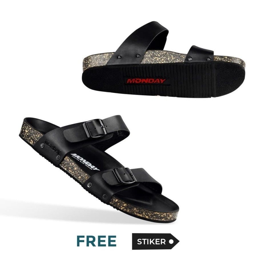 Monday Sandal Pria | Silva Black