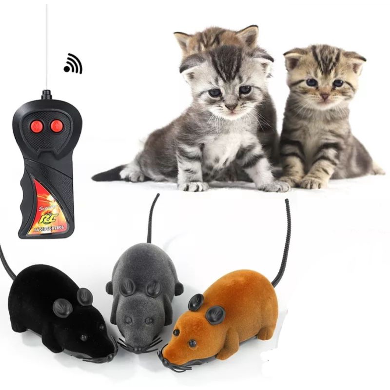 GRATIS TIKUS NYIT Tikus remote robot mainan kucing kitten cat pet anjing remot bergerak mice prank lari