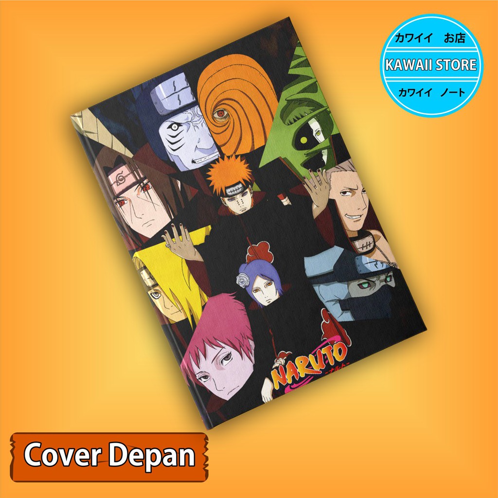 

Notebook / Pocket book Hard Cover Anime NARUTO AKATSUKI uk A5 & A6 / Notes Book