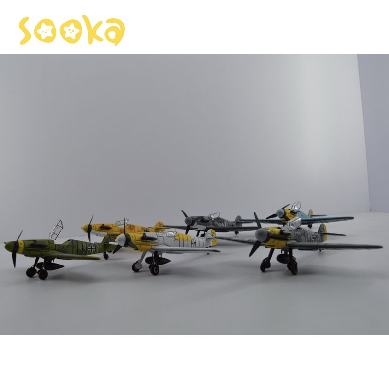 SOOKA Mainan Rakitan Pesawat Edukasi Simulasi Model-4D Perakitan Model Perang Dunia II Jerman BF109 Skala 1:48 SK-GED1062