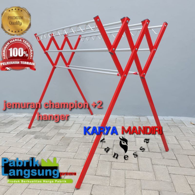 TERMURAH - Jemuran Lipat / Jemuran Baju Aluminium / jemuran  pakaian champion