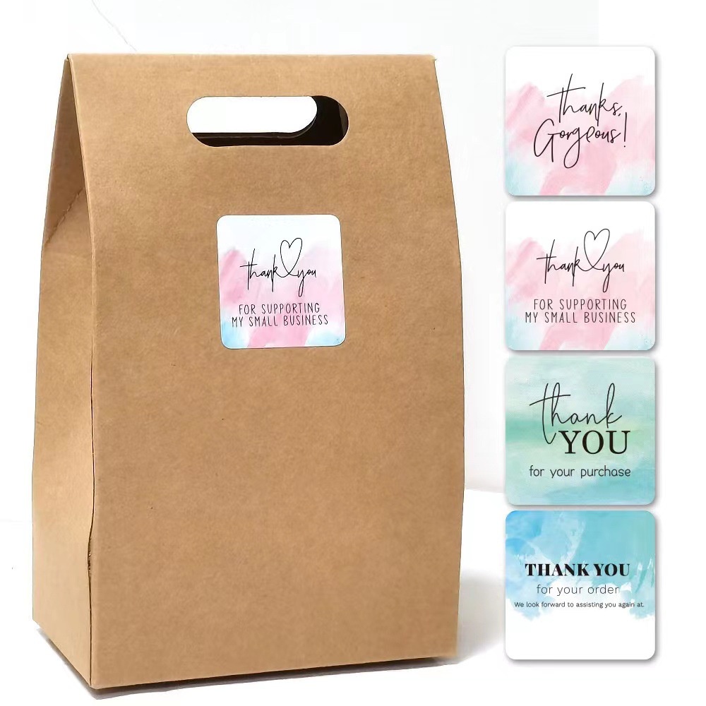 

Pretty Water Stained Square Seal Sticker Stiker Segel Cantik Online Shop Packaging Label Segel Box