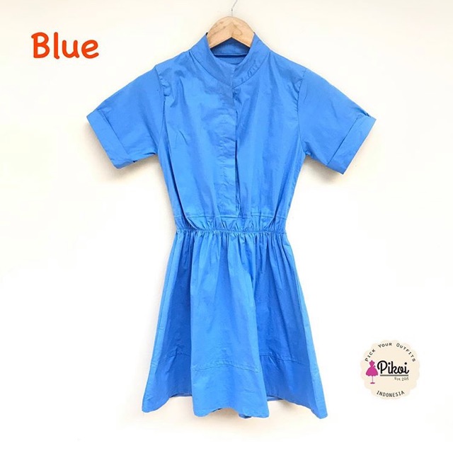 Dress katun murah / dress summer cantik / dress korea lucu / dress pantai / dress biru cantik / 2022