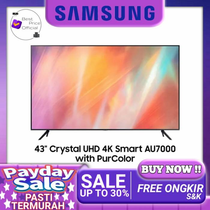 LED TV SAMSUNG 43 INCH UA43AU7000KXXD SMART TV ANDROID CRYSTAL UHD 4K