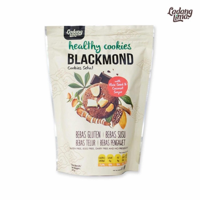 

KERING-KUE- LADANG LIMA HEALTHY COOKIES BLACKMOND GLUTEN FREE EGG FREE 180 GRAM -KUE-KERING.