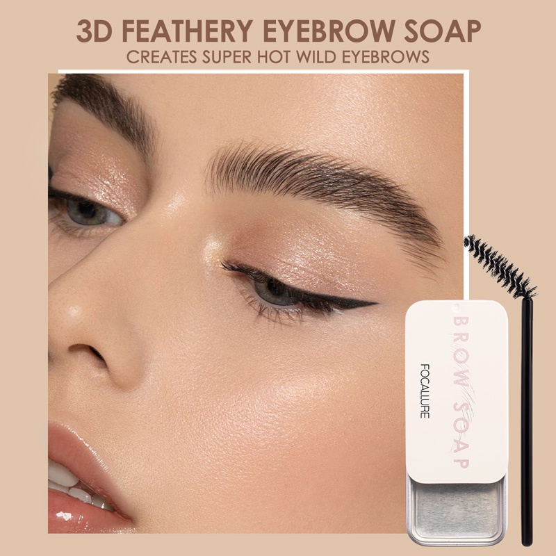 [ORI BPOM] FOCALLURE 3D Eyebrow Gel tahan air EyeBrow Soap | Focallure Brow Styling Soap Focallure Eyebrow Soap Focallure Pomade Alis Focallure Eyebrow Pomade Focallure Eyebrow | FA182