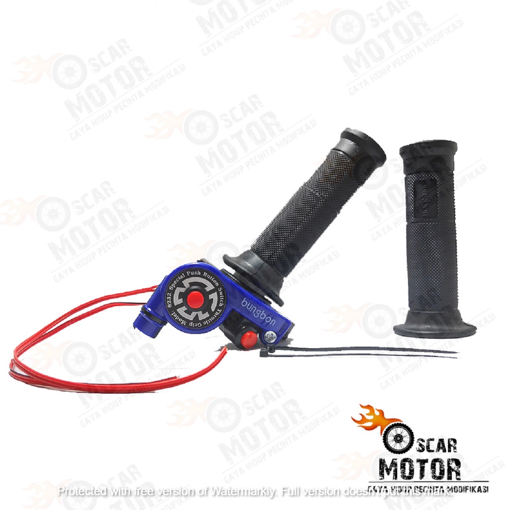 Gas Spontan Bungbon Set Warna 1 Kabel Plus 2 Tombol Starter Dan Engine - Handgrip Universal motor